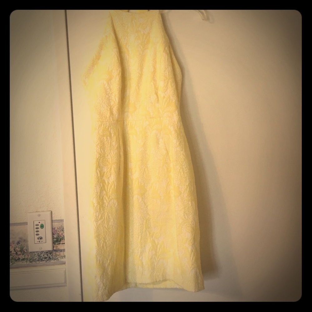Charlotte Russe YELLOW AND WHITE print sundress S